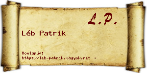 Léb Patrik névjegykártya